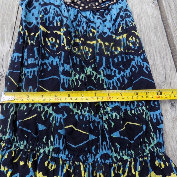 ANGIE SUN DRESS SZ SMALL BLUE BLACK - Picture 4 of 9